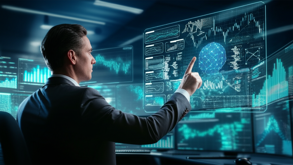 Trader usando tecnologia